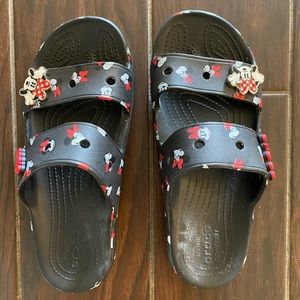 EUC Crocs Disney Minnie Mouse Slides Size US 8-10